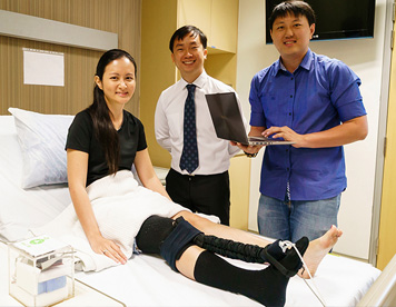 Robotic sock helps prevent blood clots