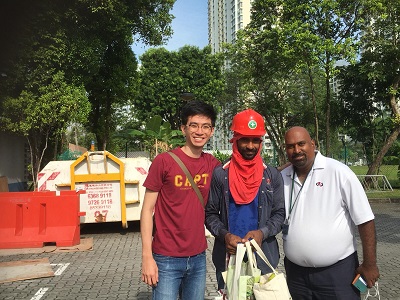 Distribution of Breakfast to Construction Workers