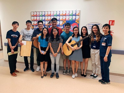 Caroling at Singapore General Hospital
