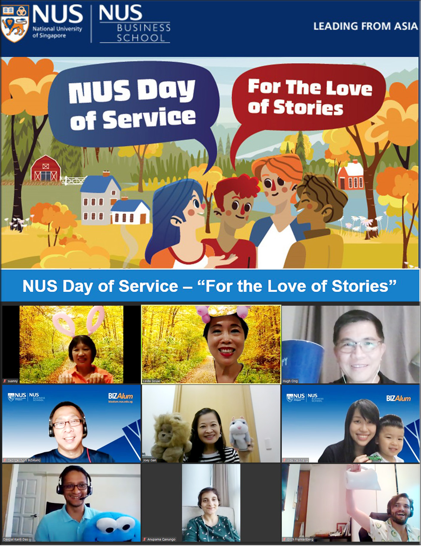 Reading stories over Zoom to children from Beyond Social Services