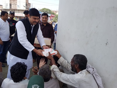 Distribution of Food to Roadside Construction Workers