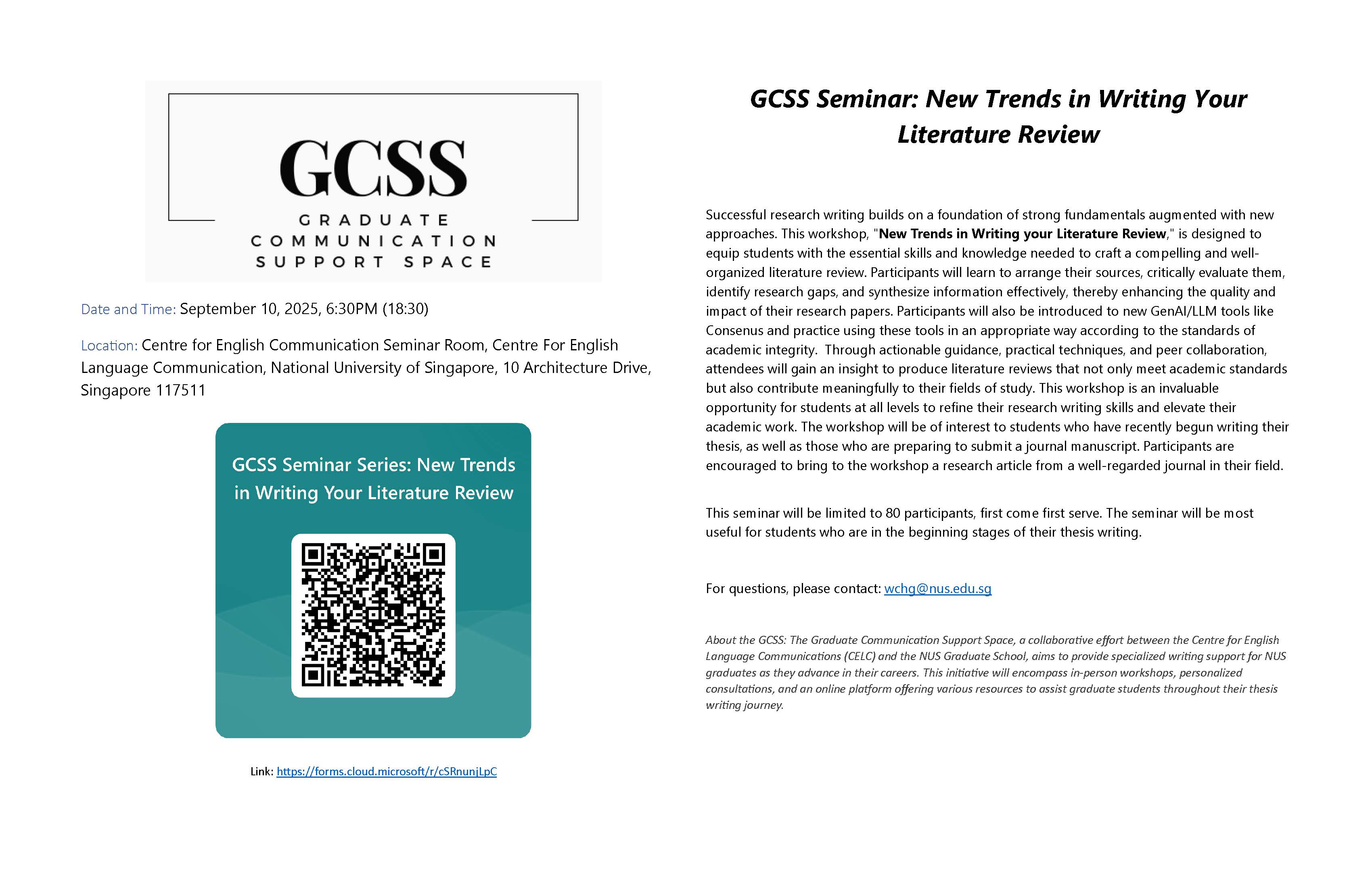 GCSS Seminar Literature Review Poster 25-26