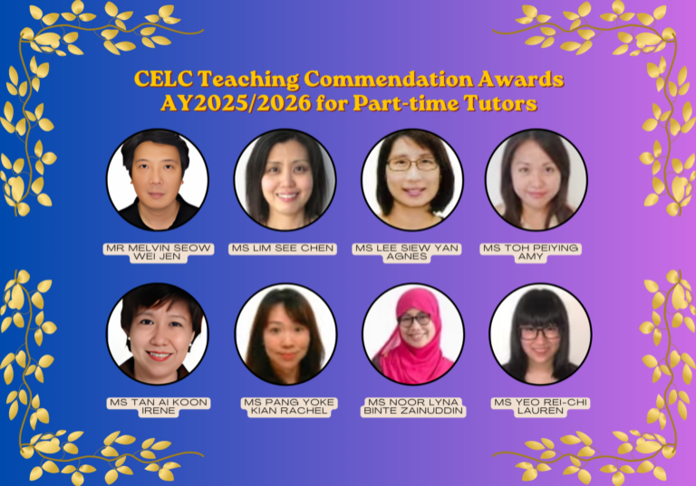 CELC Teaching Commendation Awards AY2526 Parttimers