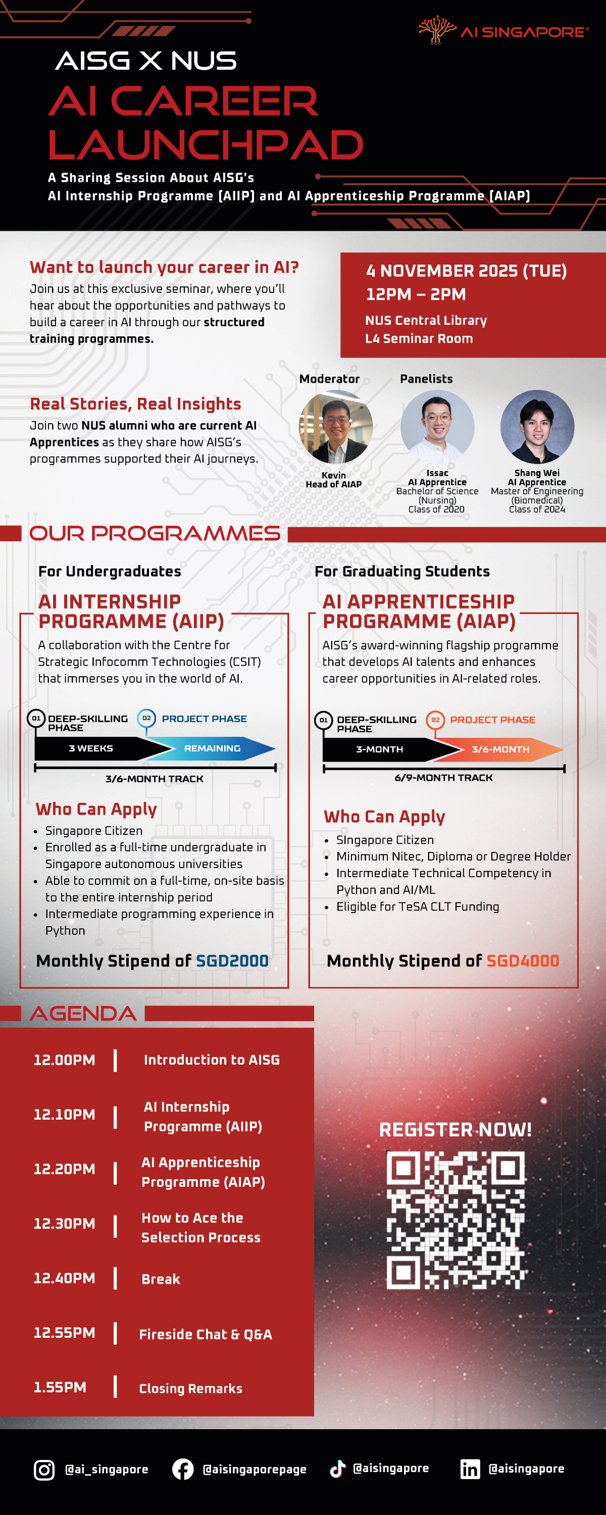 AISG X NUS AI Career Launchpad EDM image