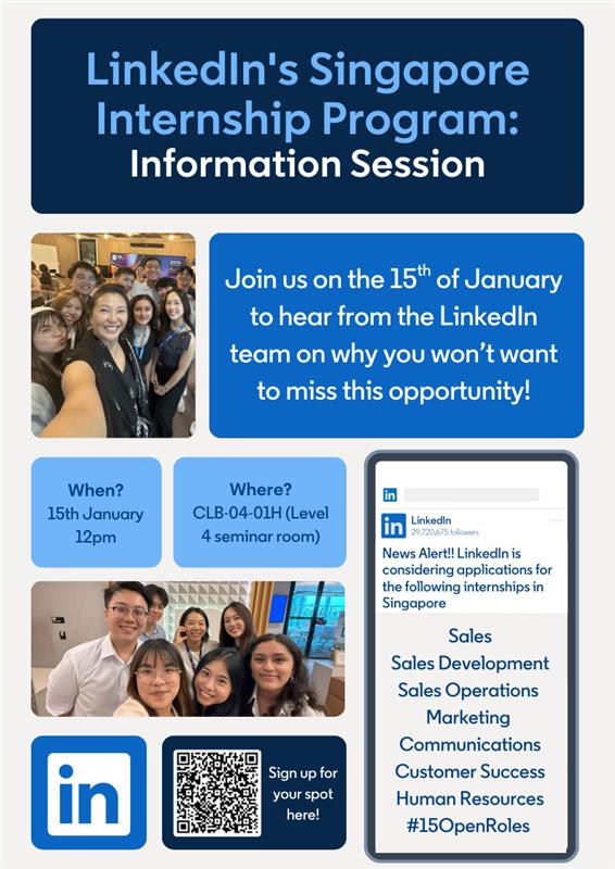 LinkedIn Singapore's Summer Internship Program  EDM image