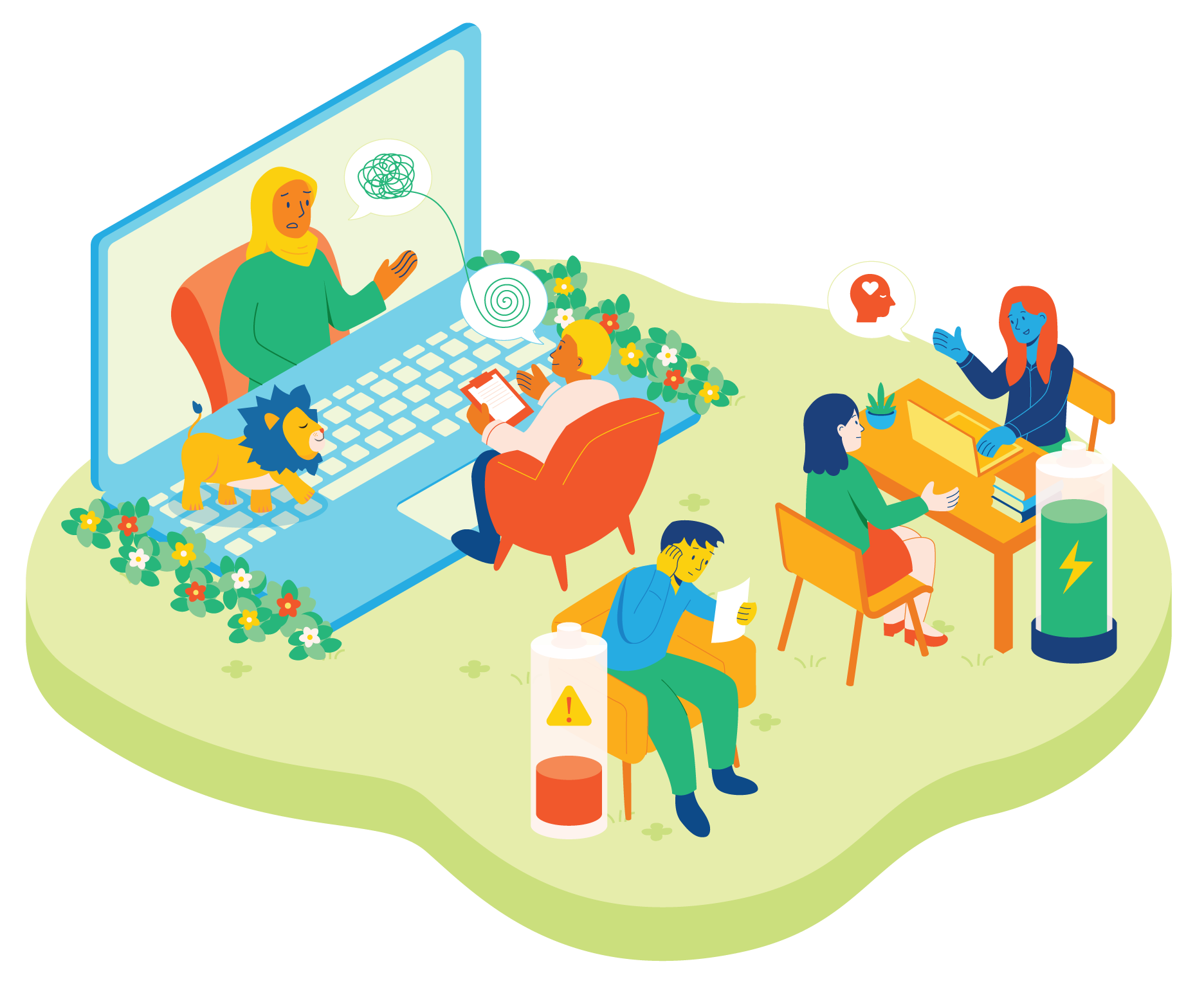 Staff support and advisory illustration