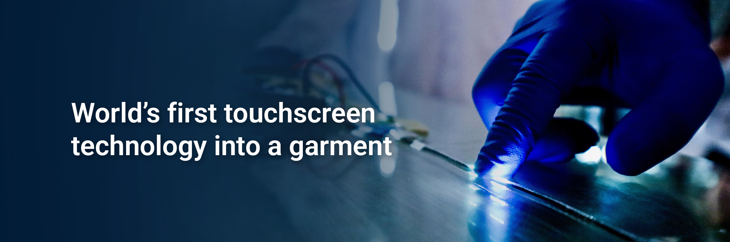 World’s first touchscreen technology into a garment