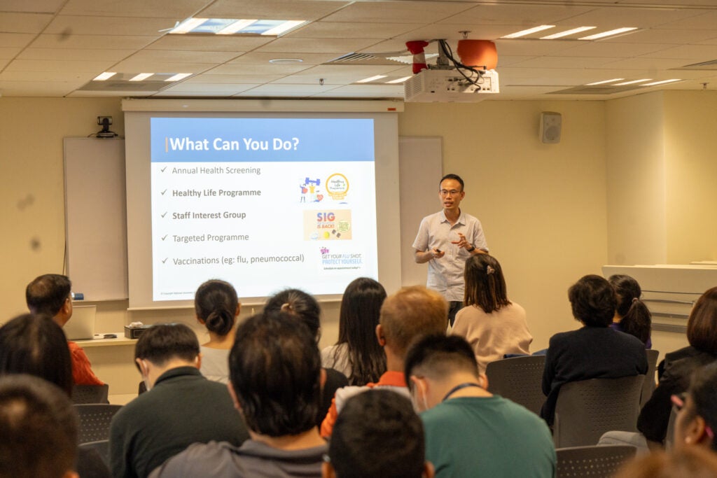 A sharing session by Mr Bryan Tan from NUS University Health Centre (UHC)