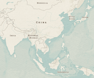 A map of Asia