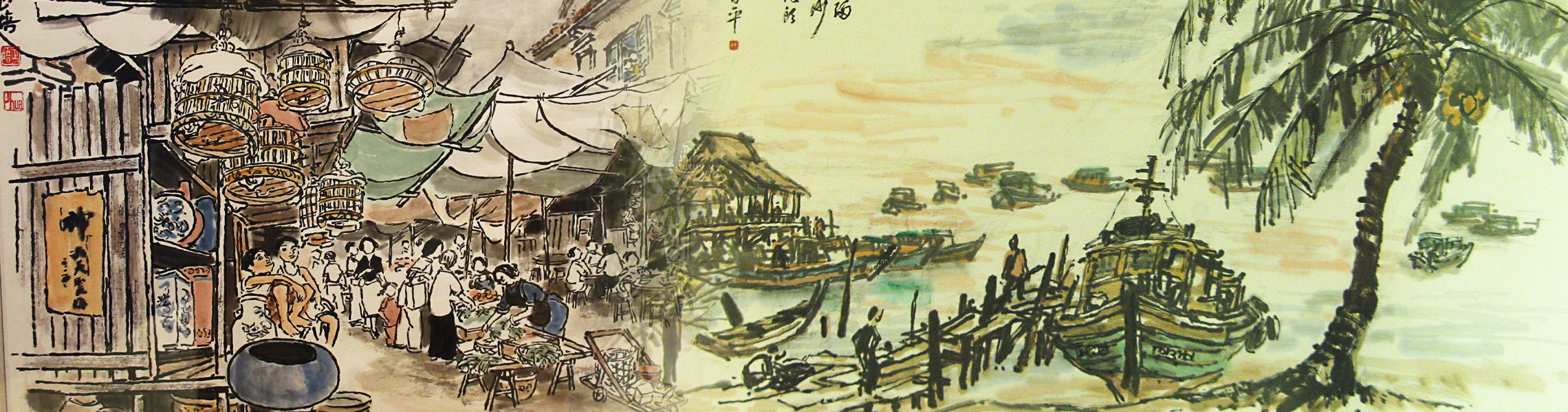 paintings of old Singapore