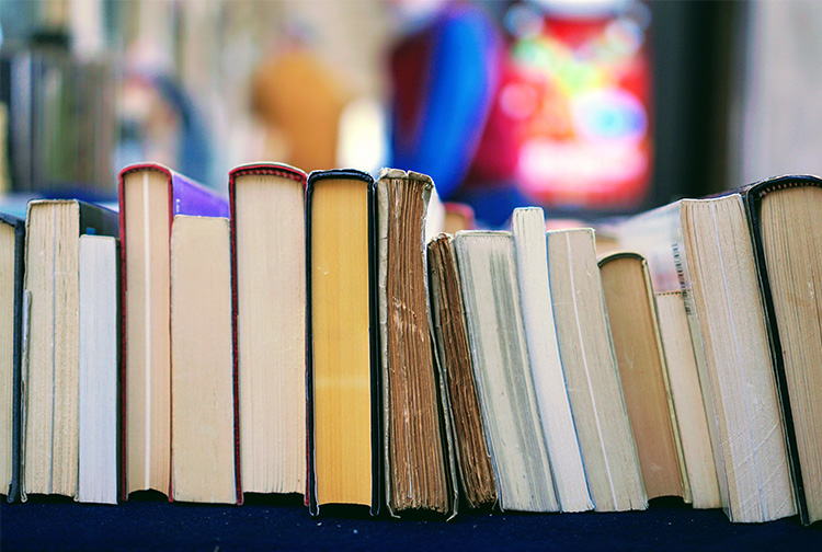 row of books