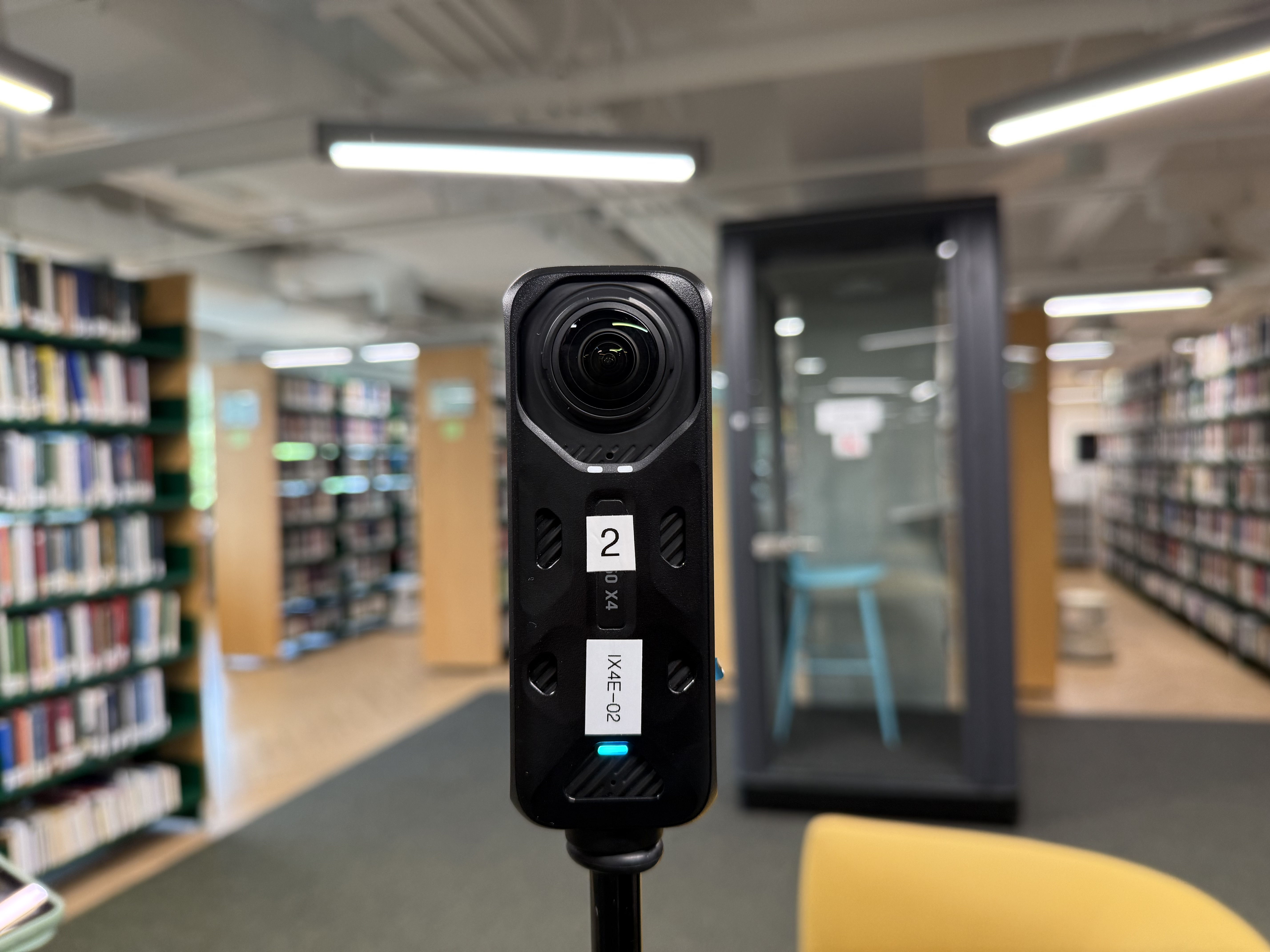 The 360° camera used by participants in the workshop to create their own virtual tours.